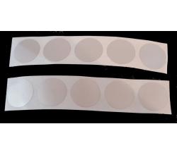 10 Sticker zum Aufrubbeln Scratch Off Aufkleber rund 2,5cm silbe