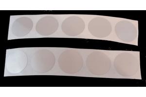 10 Sticker zum Aufrubbeln Scratch Off Aufkleber rund 2,5cm silbe