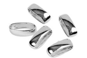 6 Silberringe, D: 10 mm, versilbert